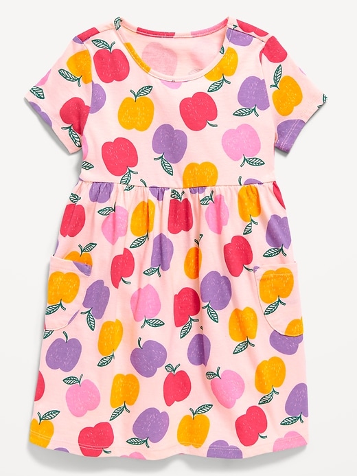 View large product image 1 of 1. Printed Jersey-Knit Short-Sleeve Dress for Toddler Girls
