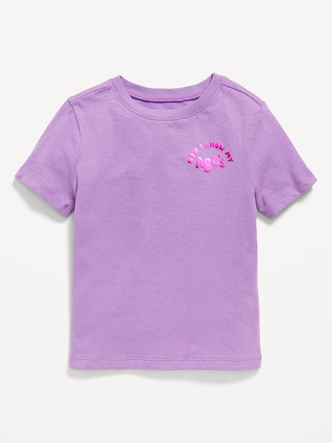 Short-Sleeve Unisex Graphic T-Shirt for Toddler - Purple