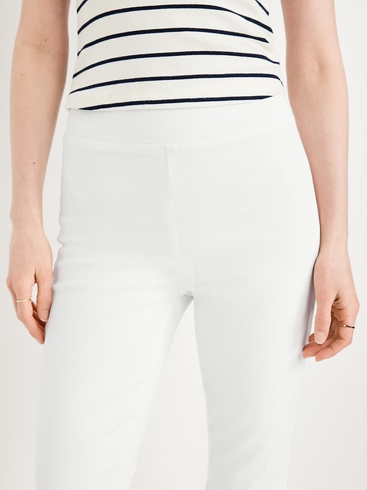 L'image numéro 10 présente Jean Simplissime évasé à taille haute, longueur 3/4