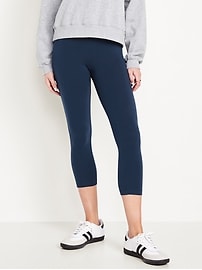 Image number 1 showing, High-Waisted Fashion Layering Cropped Legging