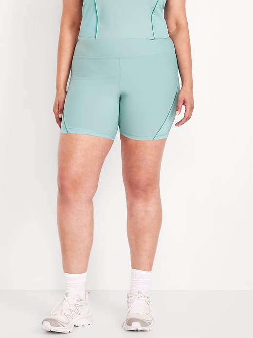 Image number 6 showing, High-Waisted PowerSoft Biker Shorts -- 6-inch inseam