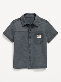 Image number 2 showing, Short-Sleeve Utility Pocket Shirt for Toddler Boys