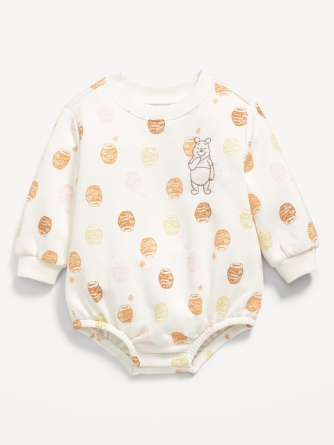 Disney© Long-Sleeve Fleece One-Piece Romper for Baby - Beige