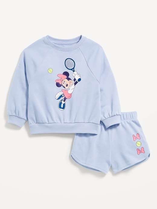 View large product image 1 of 3. Disney© French-Terry Graphic Sweatshirt and Shorts Set for Toddler Girls