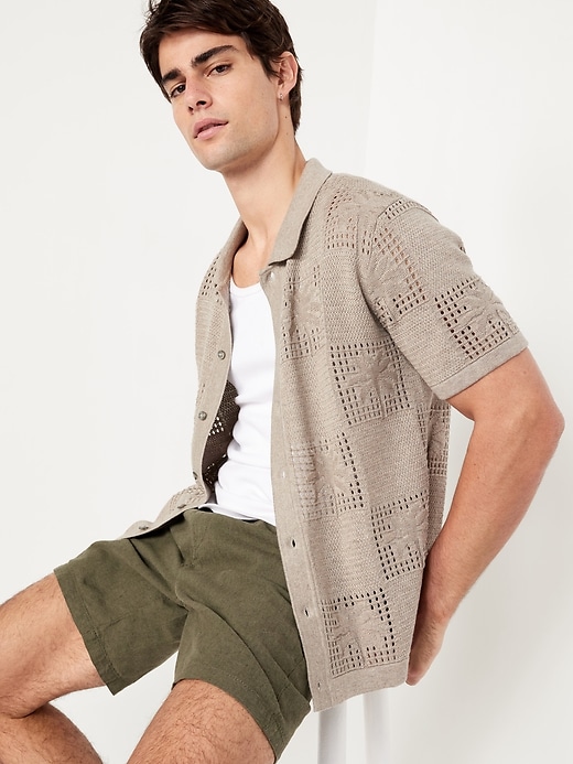 Image number 3 showing, Open-Stitch Sweater Shirt