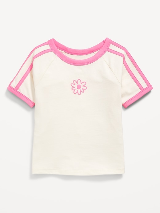 View large product image 1 of 1. Fitted Short-Sleeve Graphic T-Shirt for Girls