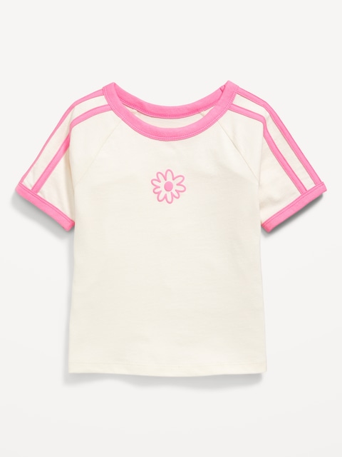 Fitted Short-Sleeve Graphic T-Shirt for Girls