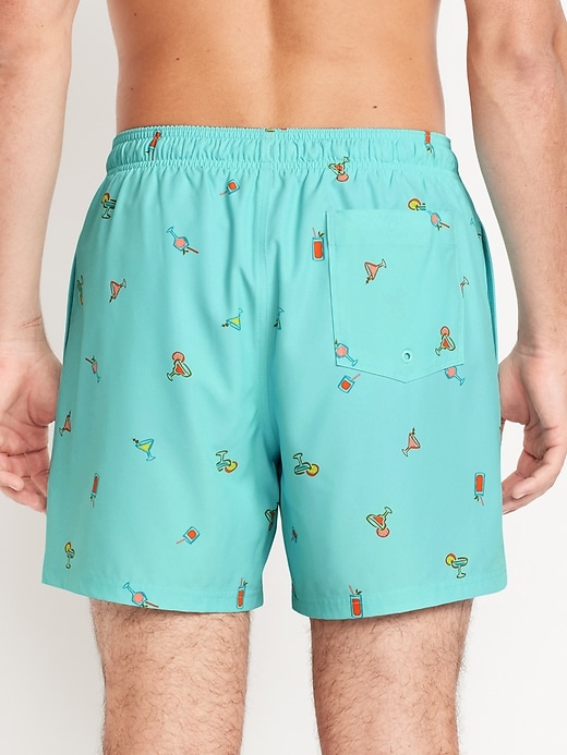 Image number 2 showing, Printed Swim Trunks -- 5-inch inseam