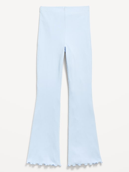 Image number 4 showing, High-Waisted Ribbed Flared Leggings for Girls