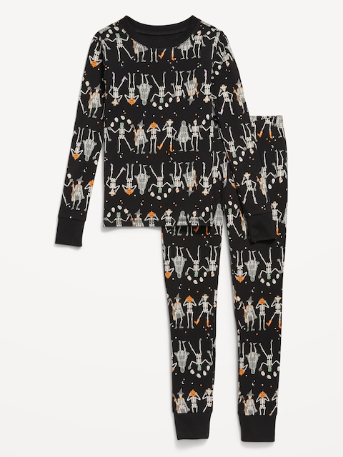 Pyjama ajusté à motif et à imprimé pour fille