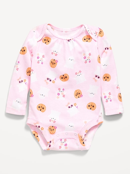 View large product image 2 of 3. Printed Long-Sleeve Bodysuit for Baby