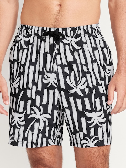 Printed Swim Trunks -- 7-inch inseam - Multi
