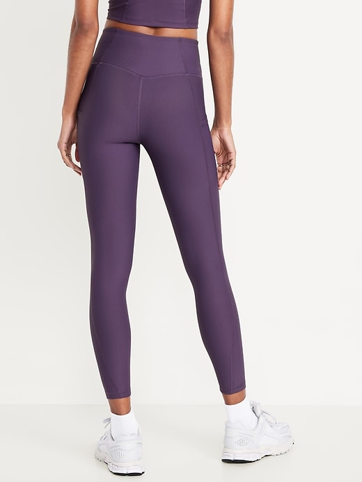 Image number 2 showing, High-Waisted PowerSoft Rib Pocket Leggings