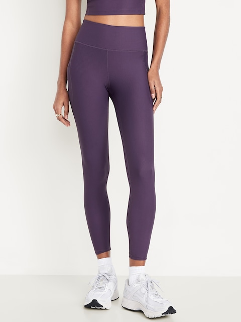 High-Waisted PowerSoft Rib Pocket Leggings