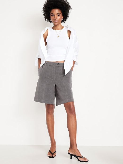 Image number 1 showing, Mid-Rise Taylor Shorts -- 10-inch inseam