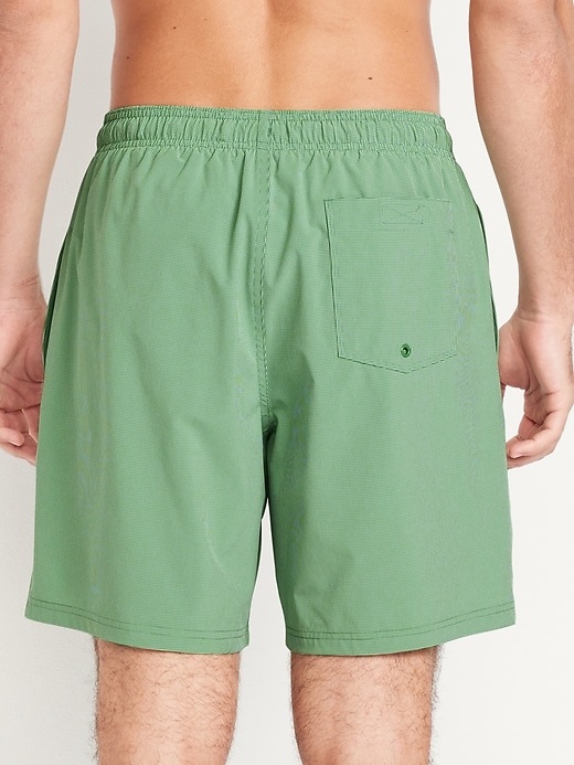 Image number 2 showing, Gingham Swim Trunks -- 7-inch inseam