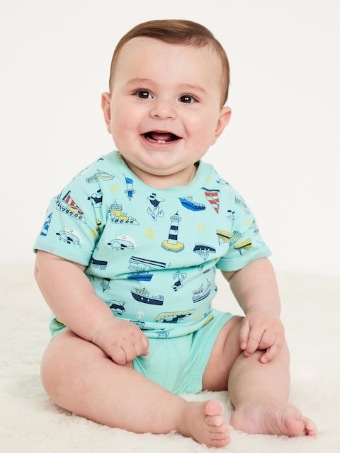 Short-Sleeve Graphic T-Shirt and Shorts Set for Baby