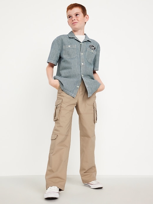 Image number 3 showing, Baggy Cargo Ripstop Pants for Boys