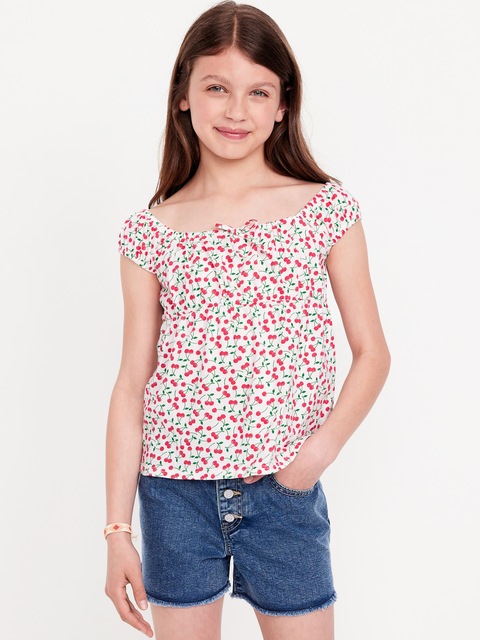 Printed Short-Sleeve Top for Girls