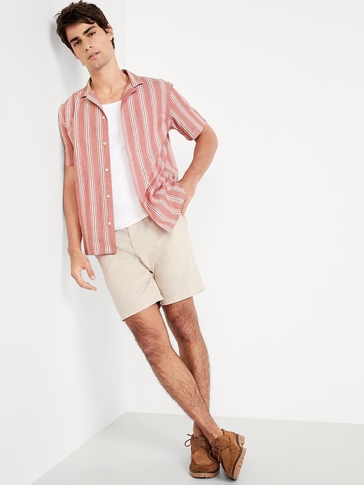 Image number 3 showing, Short-Sleeve Striped Oxford Camp Shirt