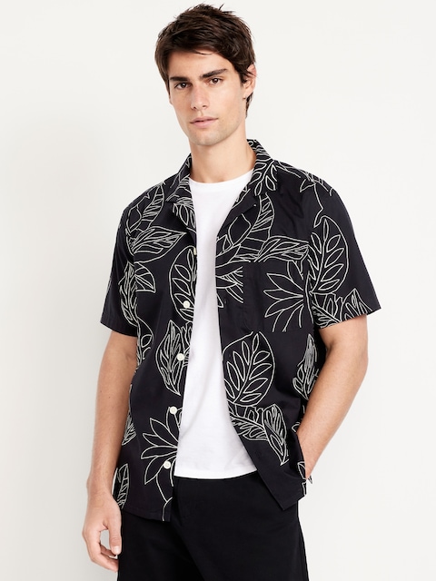 Short-Sleeve Printed Camp Shirt