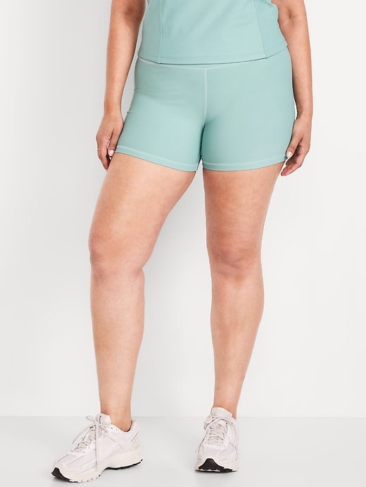 Image number 6 showing, High-Waisted PowerSoft Biker Shorts -- 4-inch inseam