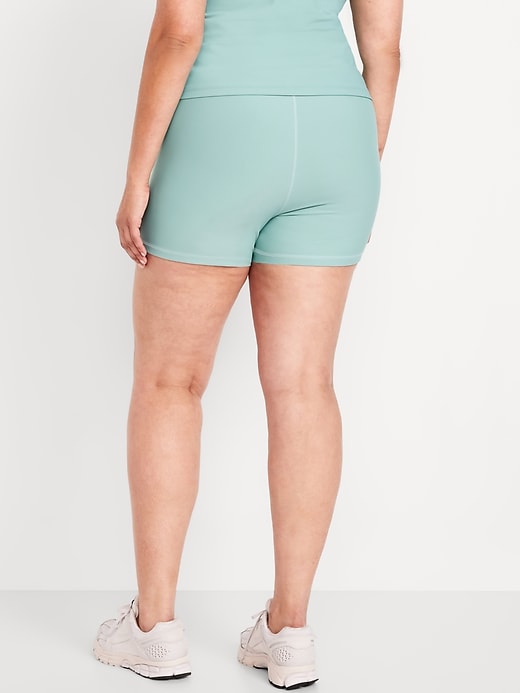 Image number 7 showing, High-Waisted PowerSoft Biker Shorts -- 4-inch inseam
