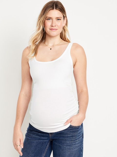 Maternity Scoop-Neck Ribbed Tank Top