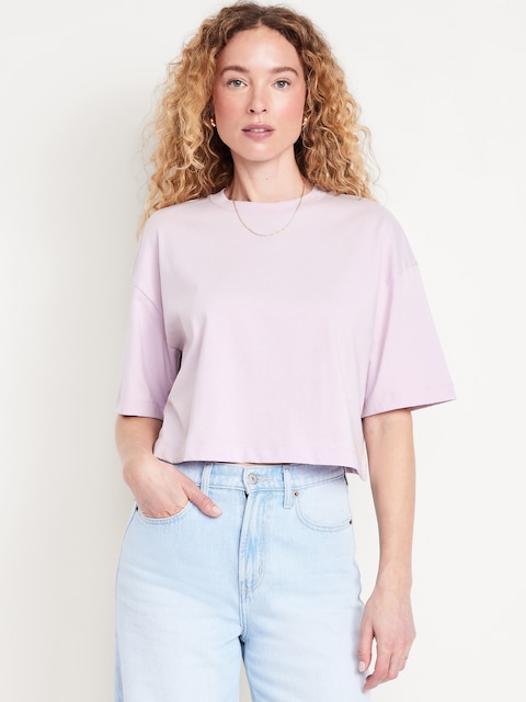 Vintage Oversized Crop T-Shirt