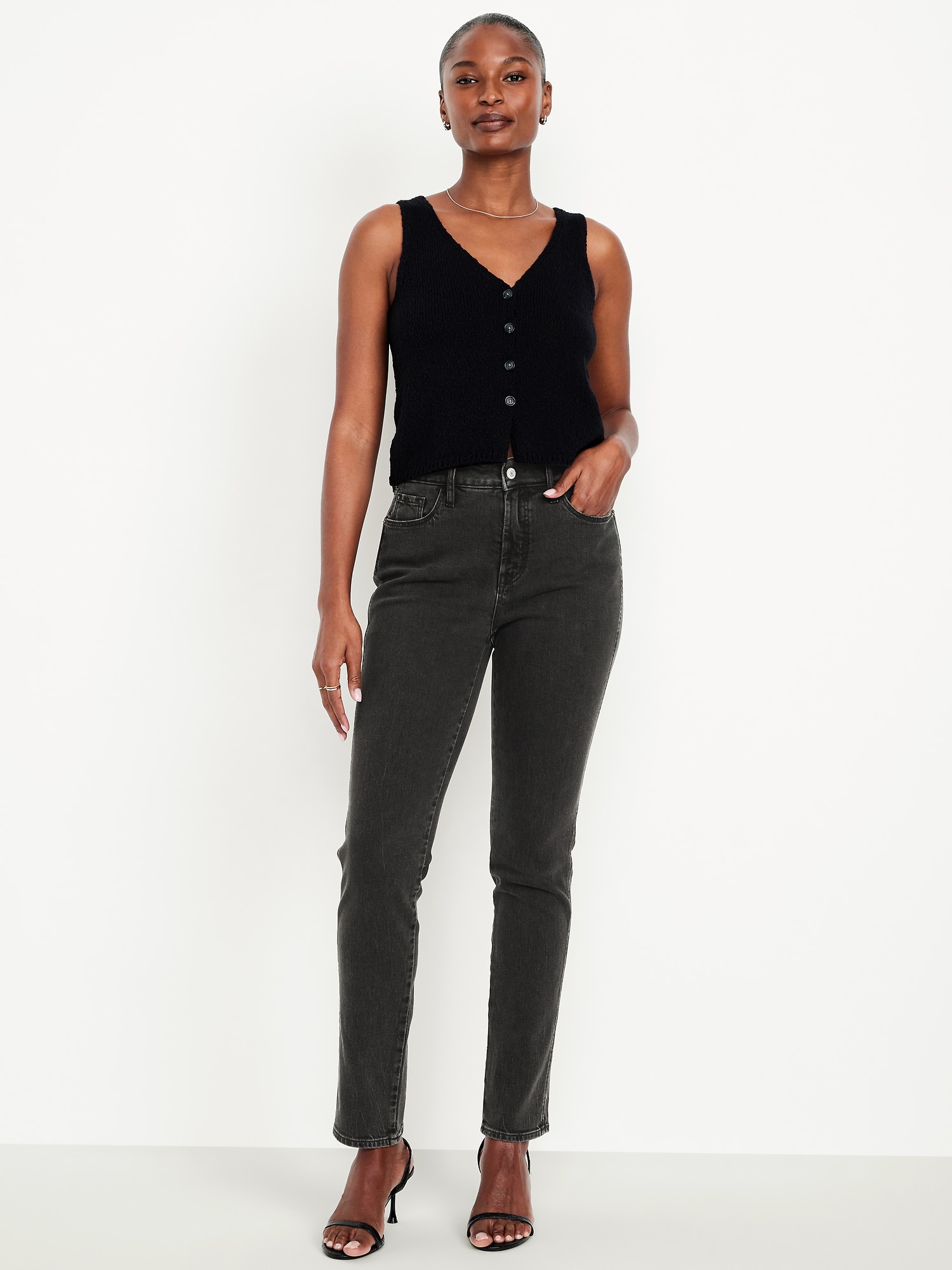 Curvy High-Waisted Vintage Slim Jeans