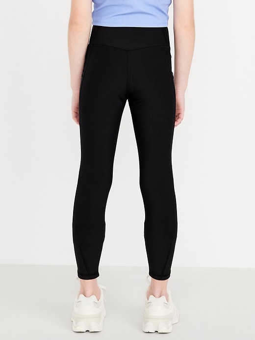 View large product image 2 of 5. High-Waisted PowerSoft Side-Pocket Leggings for Girls