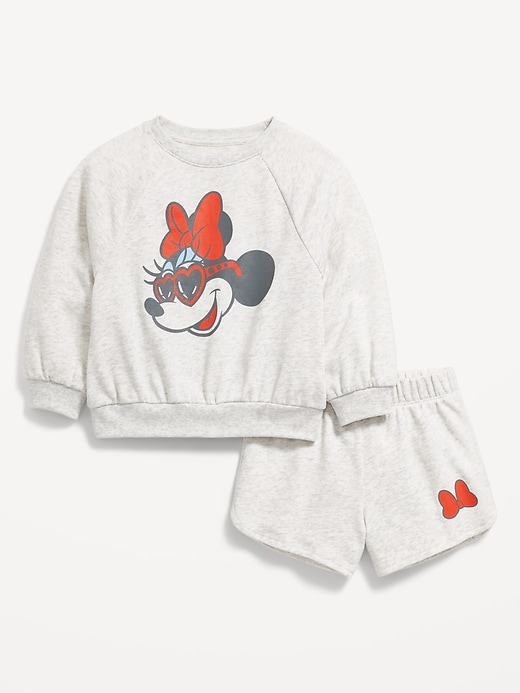 View large product image 1 of 2. Disney© French-Terry Graphic Sweatshirt and Shorts Set for Toddler Girls