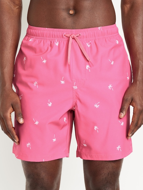 Printed Swim Trunks -- 7-inch inseam - Multi
