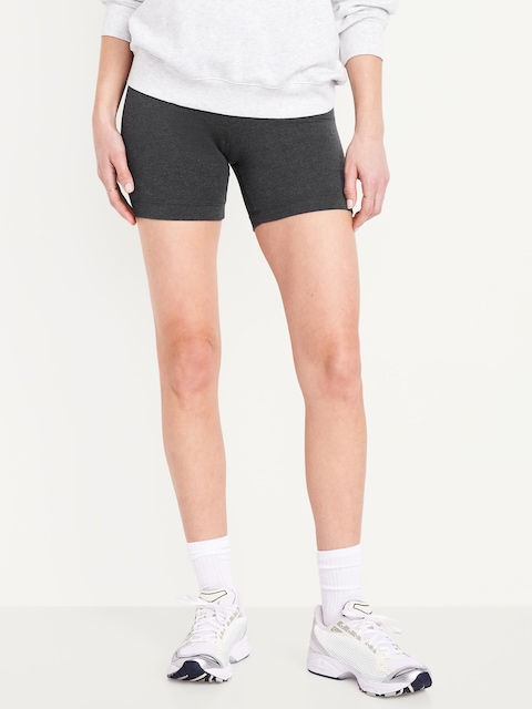 Cuissard en jersey à taille haute, entrejambe de 15 cm