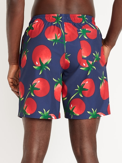 Image number 2 showing, Printed Swim Trunks -- 7-inch inseam