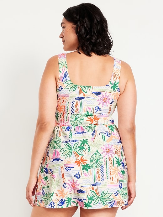 Image number 8 showing, Matte Side-Tie Swim Dress