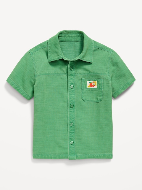 Short-Sleeve Utility Pocket Shirt for Toddler Boys