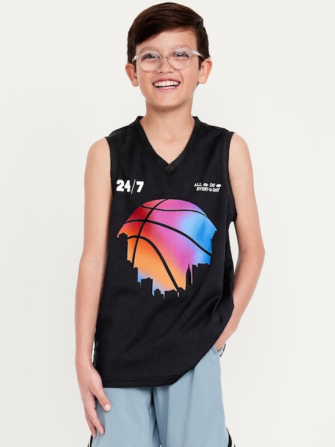 Mesh Graphic Tank Top for Boys