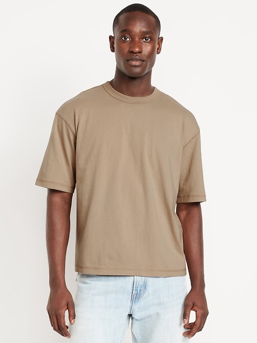 Image number 1 showing, Garment-Dyed Cropped T-Shirt