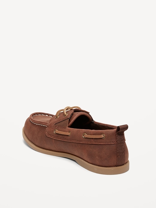 L'image numéro 3 présente Chaussures de bateau en similicuir pour garçon