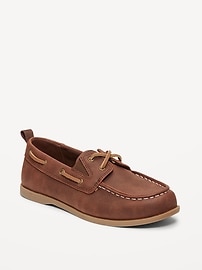 L'image numéro 1 présente Chaussures de bateau en similicuir pour garçon