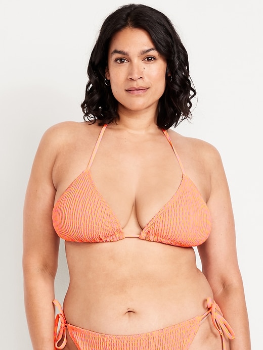 Image number 7 showing, Textured Triangle String Bikini Swim Top