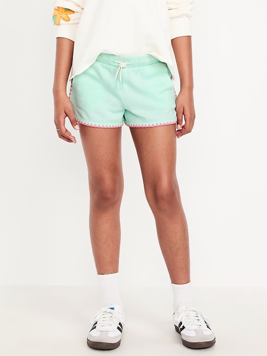View large product image 1 of 5. Dolphin-Hem French-Terry Cheer Shorts for Girls