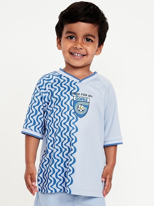 View large product image 1 of 1. Oversized Graphic Jersey T-Shirt for Toddler Boys