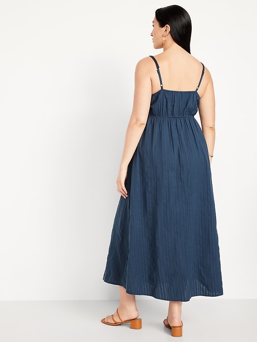 Image number 5 showing, Fit & Flare Crochet-Bodice Maxi Dress
