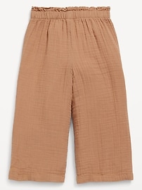 Image number 2 showing, Double-Weave Wide-Leg Cargo Pants for Toddler Girls