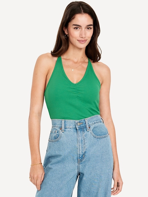 Image number 1 showing, Racerback Crop Tank Top