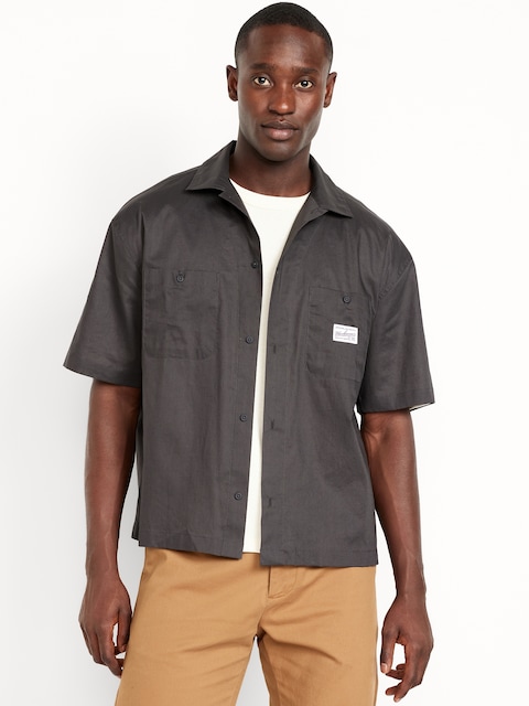 Cropped Utility Pocket Shirt