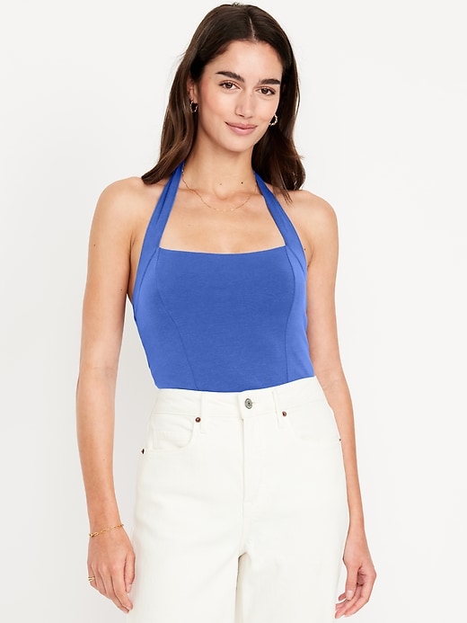 Image number 1 showing, Double-Layer Halter Top