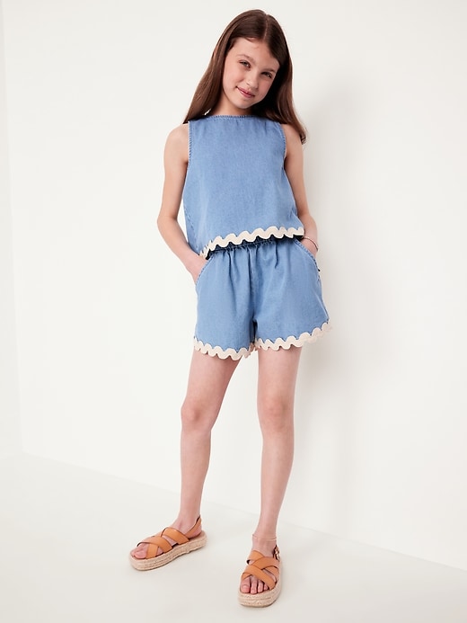 Image number 3 showing, Chambray Shorts for Girls